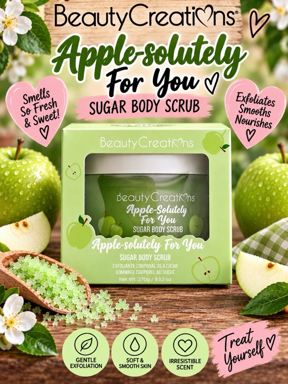 Beauty Creations Apple-solutely For You Sugar Body Scrub